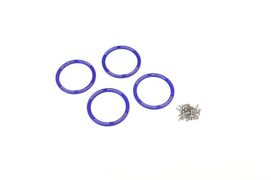 Kyosho EZW003BL Aluminum Blue Wheel Cover (4) Sand Master - PowerHobby