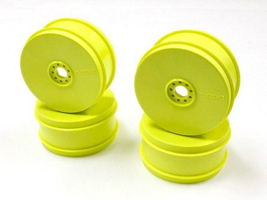 Kyosho IFH006KY 1/8 Off-Road Dish Buggy Wheels (4) (Yellow) MP9 TKI4 - PowerHobby