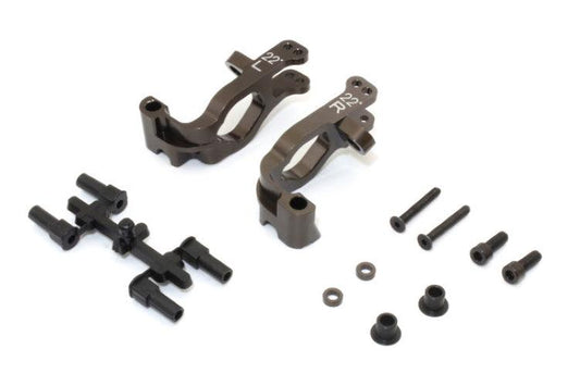 Kyosho IFW629B Al Front Hub Carrier Set (Left Right/22/Gunmetal) MP10 MP10 TKI2 / MP10e - PowerHobby