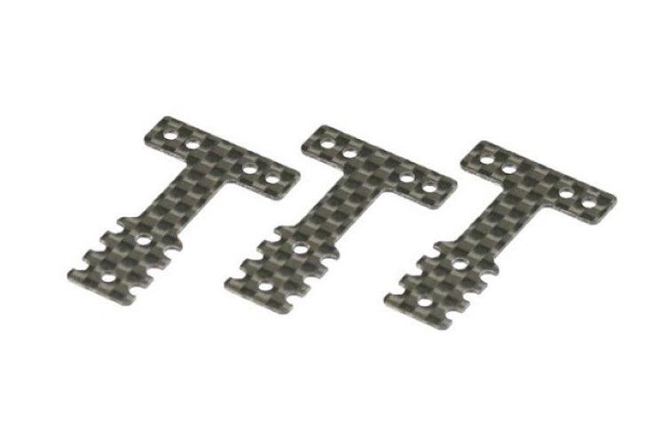 Kyosho MZW404S Carbon Rear Suspension Plate (Soft/RM/HM/3pieces) - PowerHobby