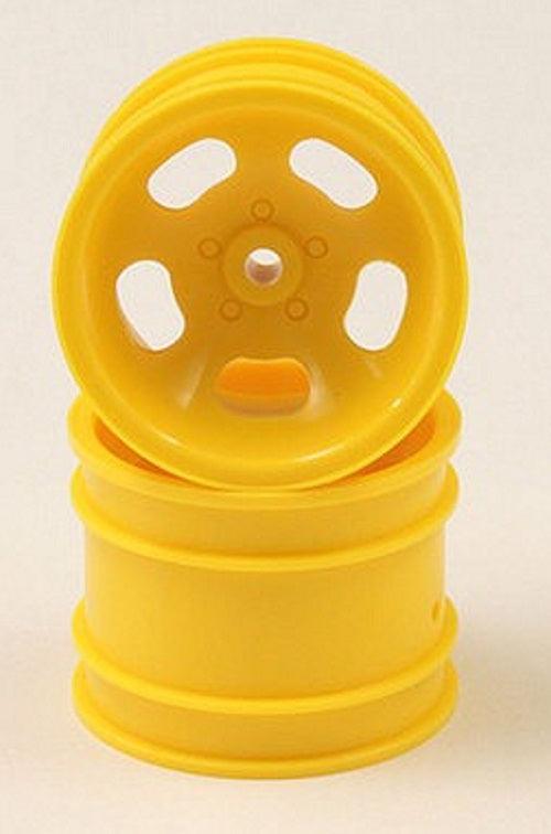 Kyosho SCH004Y Rear Wheel (Yellow /2pieces /Beetle 2014) - PowerHobby