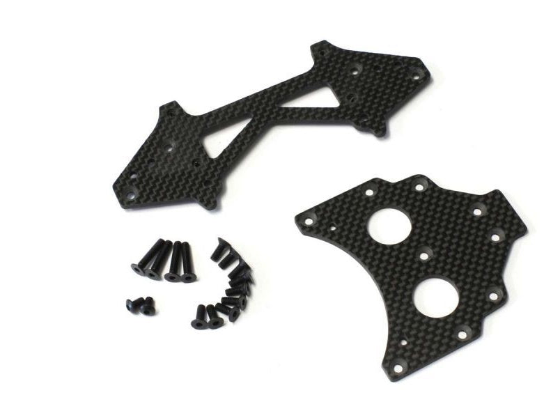 kyosho SCW022B Long WB Rear Plate Set 273mm Carbon - PowerHobby