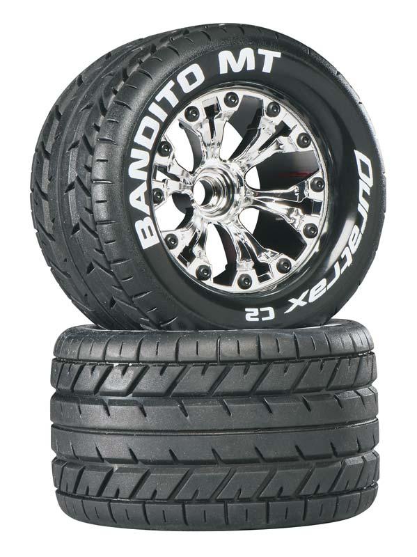 DuraTrax DTXC3501 Bandito MT 2.8" Mounted Tires / Wheels Front Jato Stampede Rustler - PowerHobby