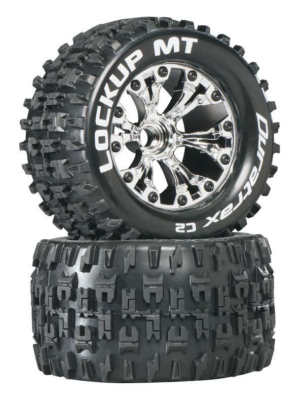 DuraTrax DTXC3507 Lockup 2.8" Mounted Tires / Wheels Front Jato Stampede Rustler - PowerHobby