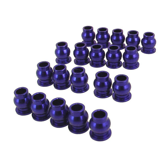 Hot Racing Blue Aluminum Hollow Ball Set (20) Ax-10 Scx-10 Ridgecrest Wraith - PowerHobby