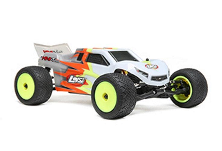 Losi LOS01015T3 1/18 Mini-T 2.0 2WD Stadium Truck Brushed RTR Gray/White - PowerHobby