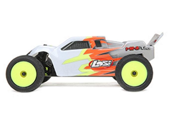 Losi LOS01015T3 1/18 Mini-T 2.0 2WD Stadium Truck Brushed RTR Gray/White - PowerHobby