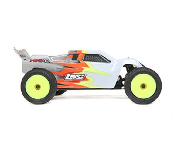 Losi LOS01015T3 1/18 Mini-T 2.0 2WD Stadium Truck Brushed RTR Gray/White - PowerHobby