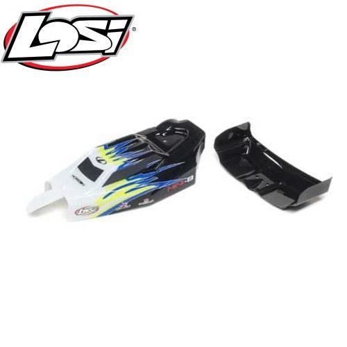 Losi LOS210020 Body & Wing Black/White Mini-B - PowerHobby