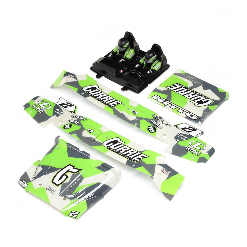 Losi LOS230099 Body/Driver Set Green Silkscreened Hammer Rey - PowerHobby