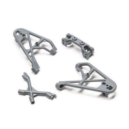 Losi LOS231039 Front Shock Tower Brace & Camber Link Gray Rock Rey - PowerHobby