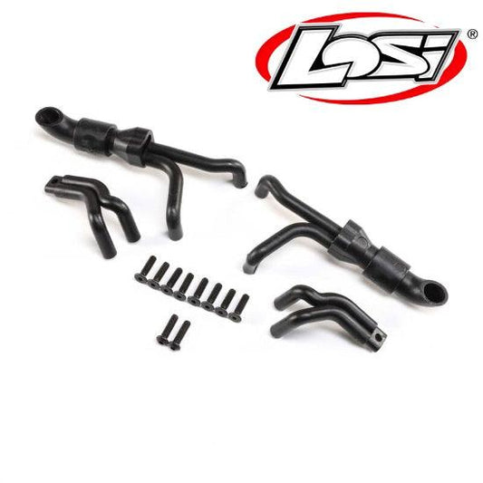 Losi LOS241035 4n1 Collective Headers Silver LMT - PowerHobby