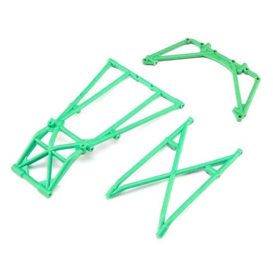 Losi LOS241043 Rear Cage and Hoop Bars Green LMT - PowerHobby