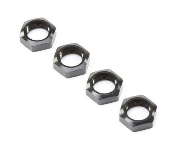 Losi Racing LOS252078 Wheel Nuts Black (4) 1/6 Super Baja Rey - PowerHobby