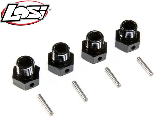 Losi LOS252129 17mm Wheel Hex, Black (4) SBR 2.0 - PowerHobby