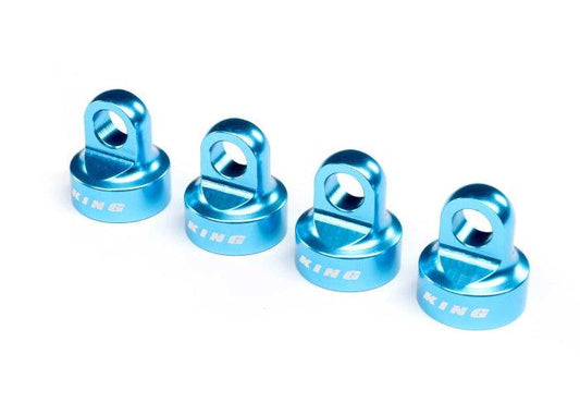 Losi LOS253031 Shock Cap Set Aluminum King Blue SBR 2.0 - PowerHobby