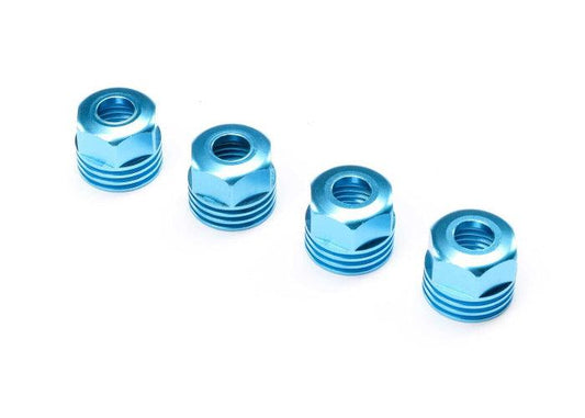 Losi LOS253032 Lower Shock Caps, Aluminum, King Blue (4) SBR 2.0 - PowerHobby