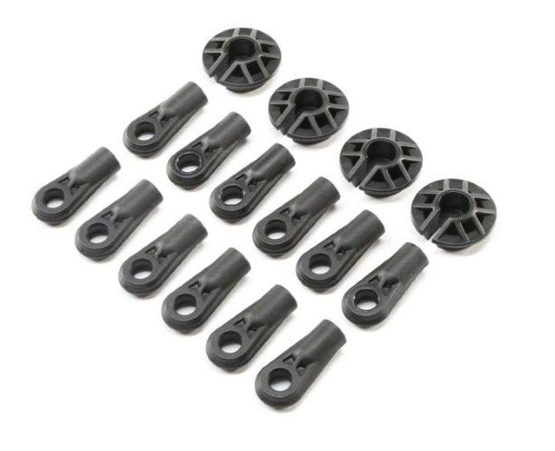 Losi LOS254034 Shock and Rod Ends, Spring Cups (12) 1/6 Super Baja Rey - PowerHobby