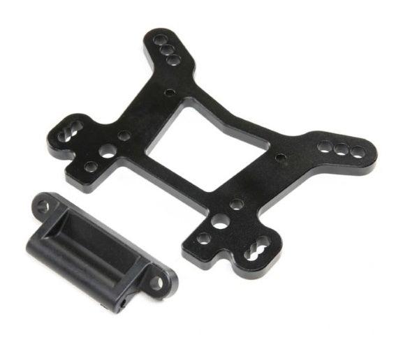 Losi Racing LOS254063 Shock Tower Front Aluminum Black Desert Buggy XL-E 2.0 - PowerHobby