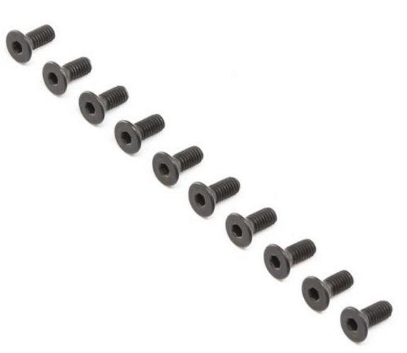 Losi LOS255016 Flat Head Screws, Steel, Black Oxide, M4 x 10mm Super Baja Rey - PowerHobby