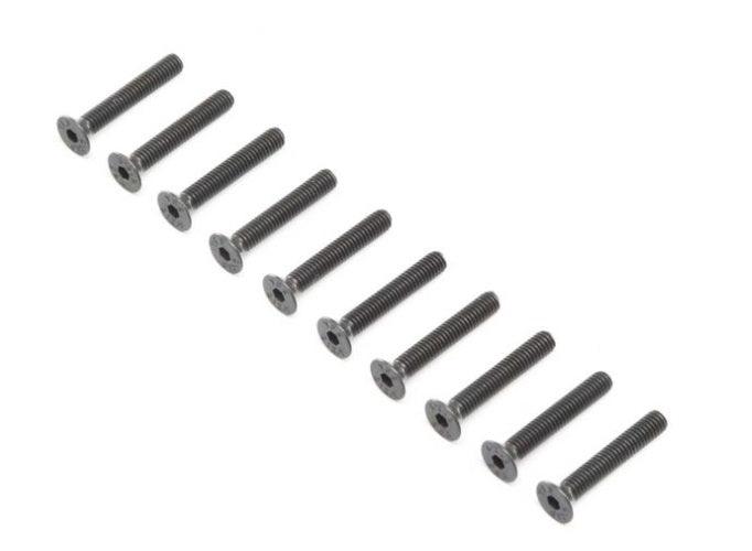 Losi LOS255018 Flat Head Screw Steel Black Oxide M4 x 25mm (10) Super Baja Rey - PowerHobby