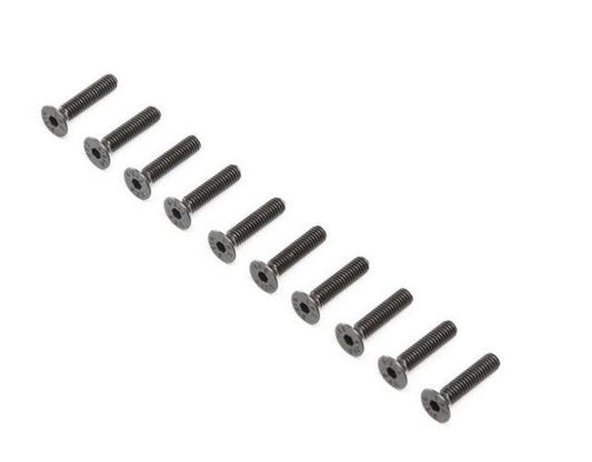 Losi LOS255020 Flat Head Screw Steel Black Oxide M4 x 18mm (10) Super Baja Rey - PowerHobby