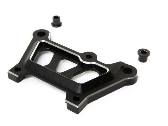 Losi LOS351008 Front Top Plate Black Aluminum Desert Buggy XL-E - PowerHobby