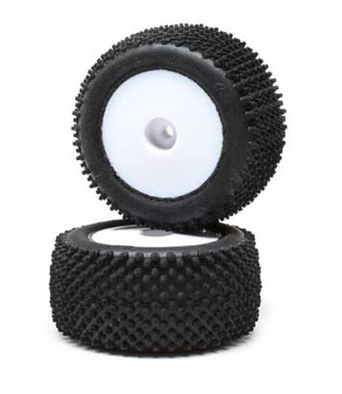 Losi LOS41013 Pin Tires Rear Mounted White (2) Mini-T 2.0 - PowerHobby