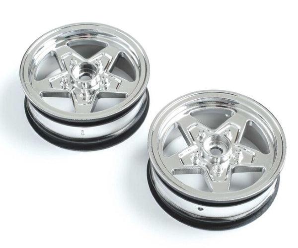 Team Losi LOS43045 Front Wheel Chrome (2) 22S Drag - PowerHobby