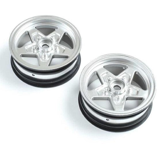 Losi Racing  LOS43047 Front Wheel Satin Chrome (2) 22S Drag - PowerHobby