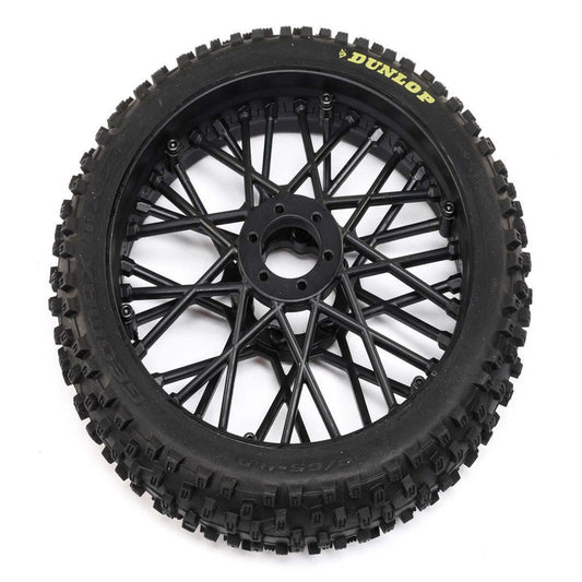 Losi LOS46004 Promoto-MX Dunlop MX53 Front Pre-Mounted Tire (Black) - PowerHobby