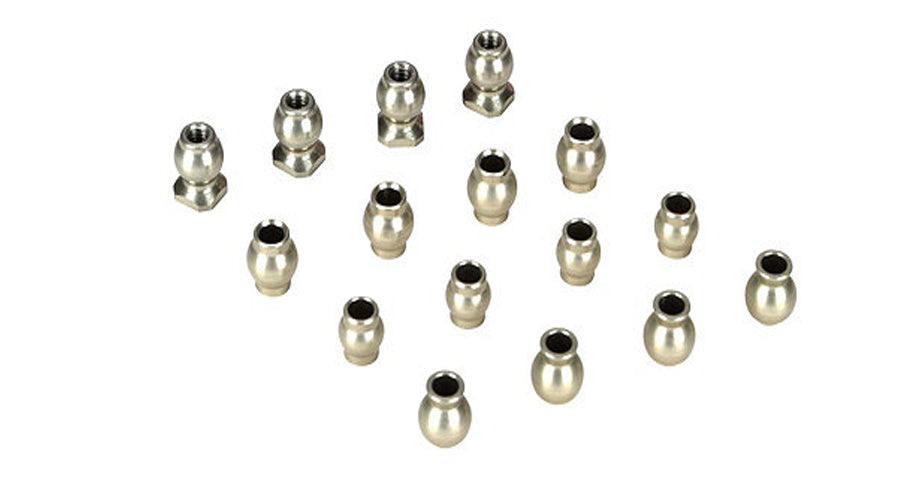 Losi LOSB2187 Hard Anodized Pivot Ball Set (16) TEN-T 810 TEN-SCTE - PowerHobby