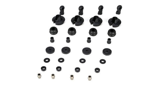 Losi LOSB2855 Shock Plastics And Balls (4) 5IVE-T - PowerHobby