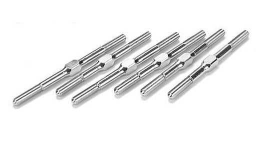 Losi LOSB4003 Front/Rear Steering Turnbuckle Set (6): 10-T - PowerHobby