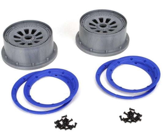 Losi LOSB7027 Wheel and Beadlock Set (2): 5IVE-T - PowerHobby