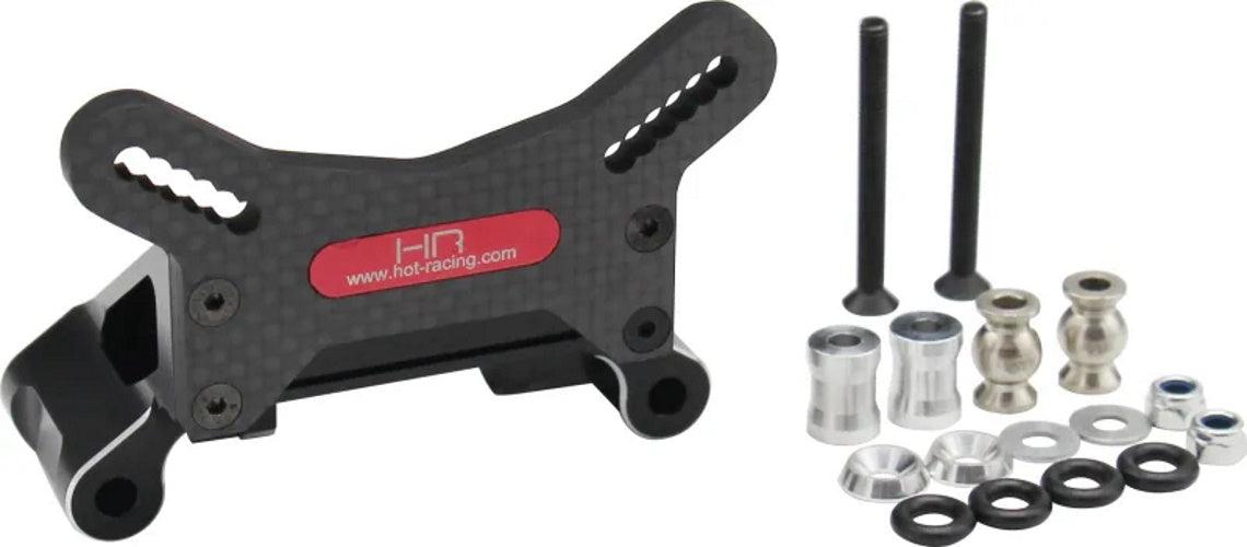 Hot Racing Aluminum & Cf Front Shock Tower & Arm Mount Losi Super Baja Rey - PowerHobby