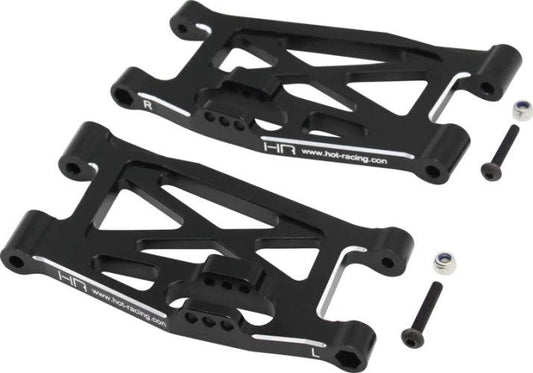 Hot Racing LSRR55M01 Black Aluminum Lower Front Arms- Super Rock Rey - PowerHobby