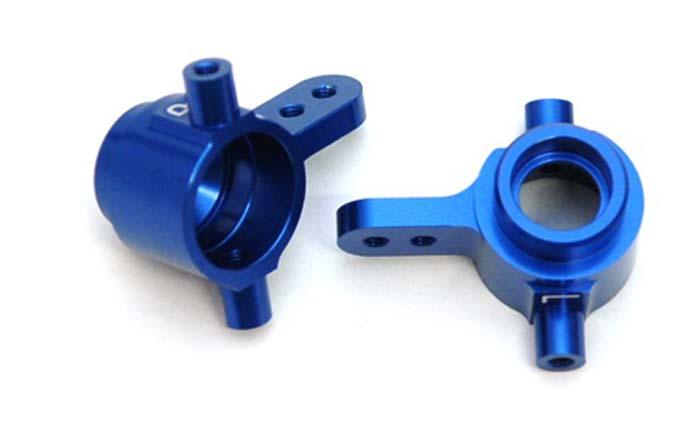 ST Racing ST6837B CNC Aluminum Front Steering Knuckles (Blue) Traxxas Slash 4x4 - PowerHobby