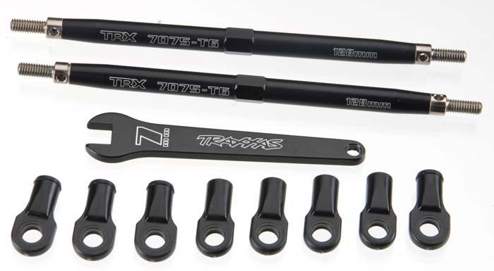 Traxxas 5338A Front/Rear Aluminum Toe Links Black Revo Summit E-Revo (2) - PowerHobby