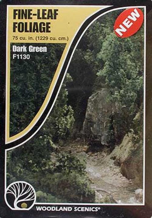 Woodland Scenics F1130 Fine Leaf Foliage Dark Green Bag Train Scenery - PowerHobby