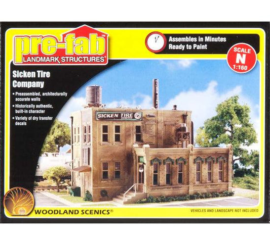 Woodland Scenics PF5204 N Sicken Tire Company Structure Kit - PowerHobby