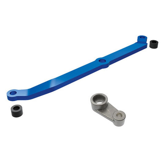 Traxxas 9748-BLUE TRX-4M Aluminum Steering Link w/Metal Servo Horn / Spacers (Blue) - PowerHobby
