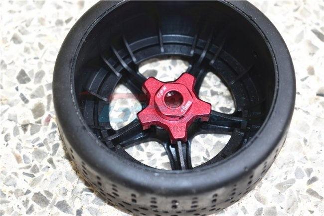 GPM ALUMINUM WHEEL HEX (+6MM) Arrma Infraction Limitless Mojave Senton RED - PowerHobby