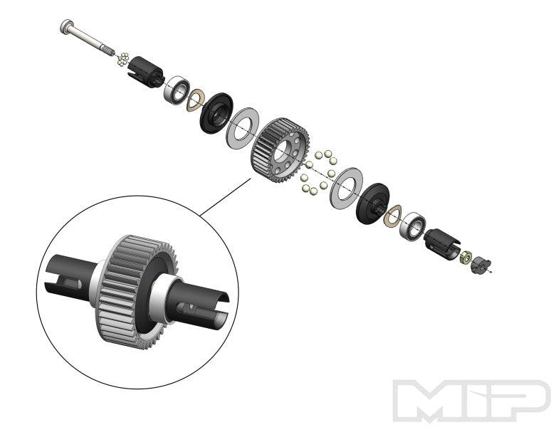 MIP 20090 Ball Diff Kit Losi Mini-T/B 2.0 Series - PowerHobby