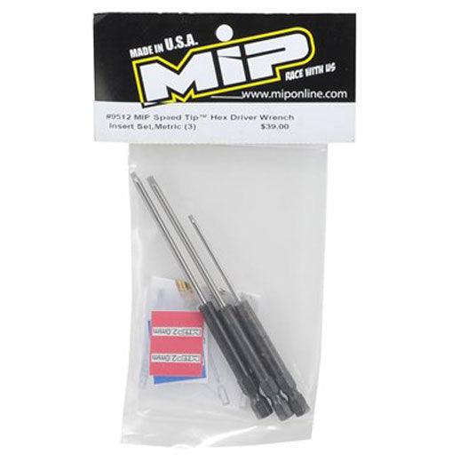 MIP 9512 Tip Hex Driver Wrench Insert Set Metric (3) 1.5mm 2.0mm 2.5mm - PowerHobby