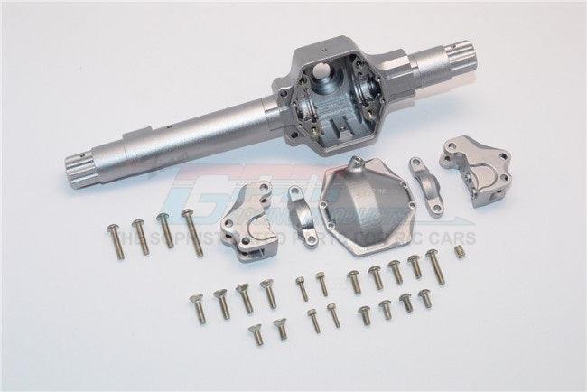 GPM ALUMINUM FRONT OR REAR AXLE HOUSING AXIAL SMT / RR10 BOMBER GUNSILVER - PowerHobby