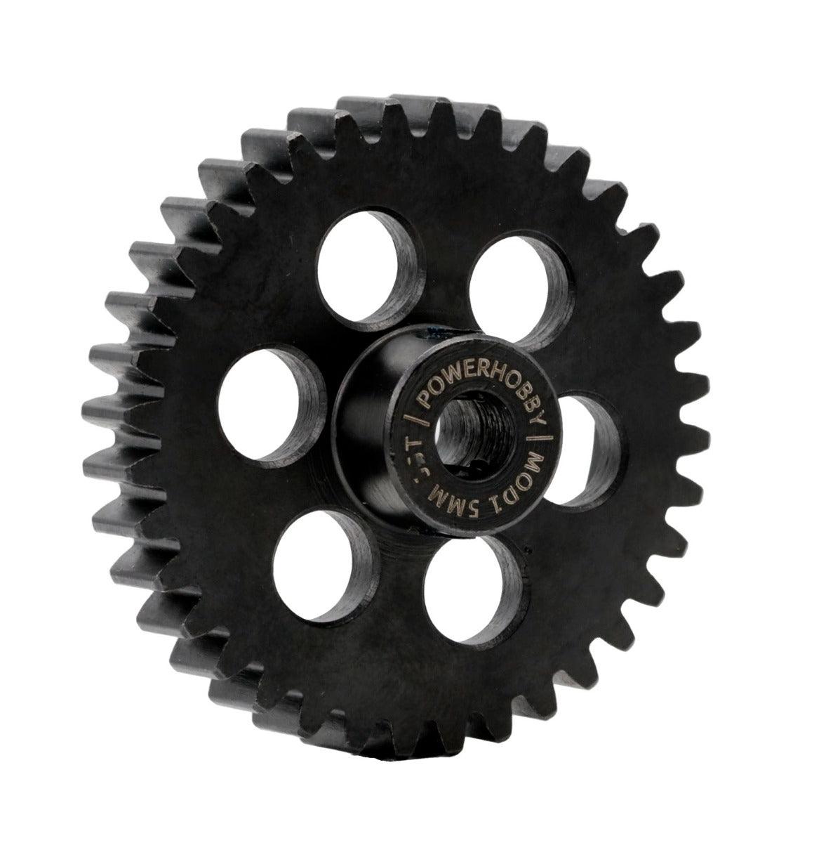 Powerhobby Hardened Steel 38T Mod1 5mm Pinion Gear Mod 1 Speed Run / Drag Racing - PowerHobby