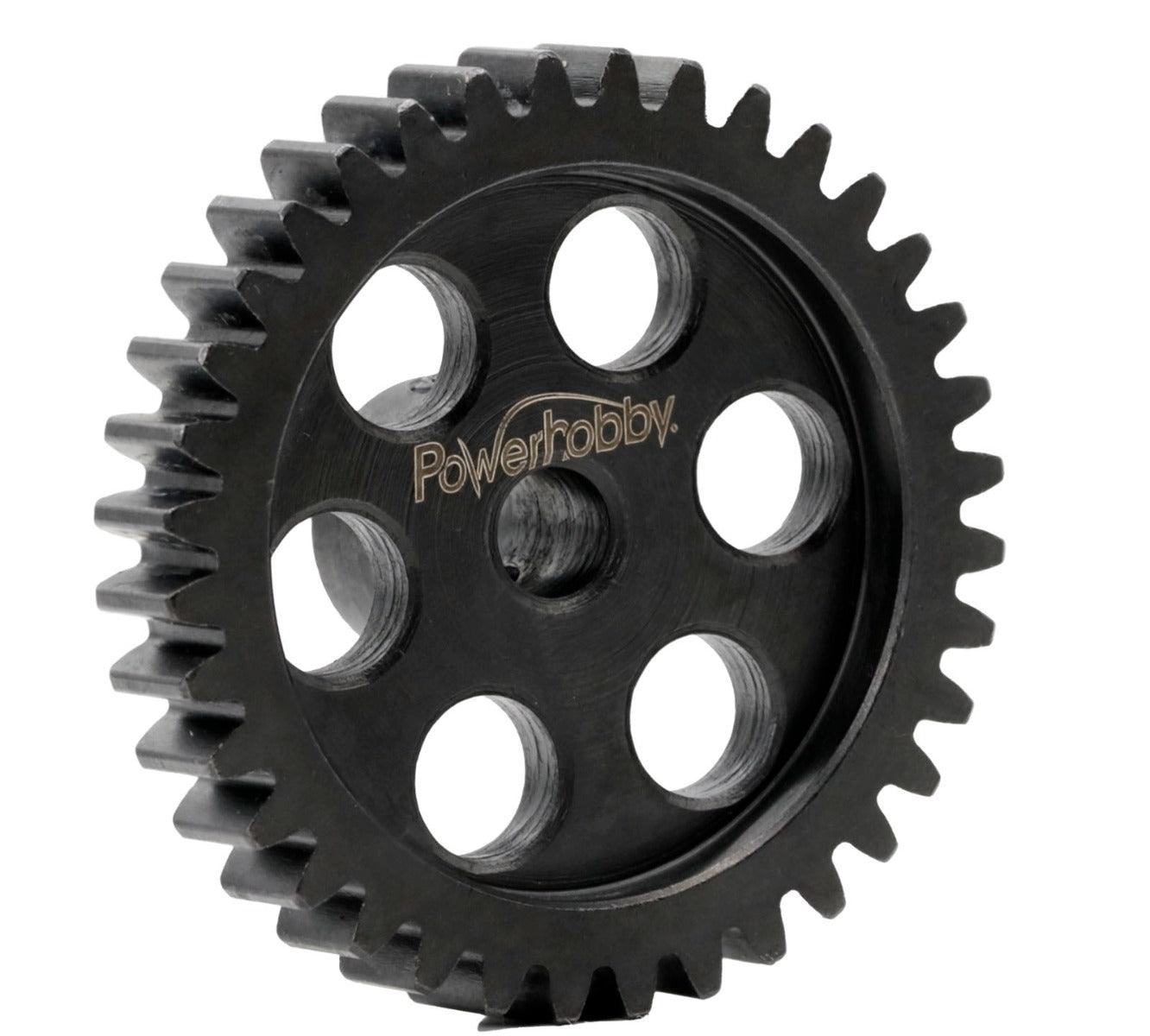 Powerhobby Hardened Steel 38T Mod1 5mm Pinion Gear Mod 1 Speed Run / Drag Racing - PowerHobby