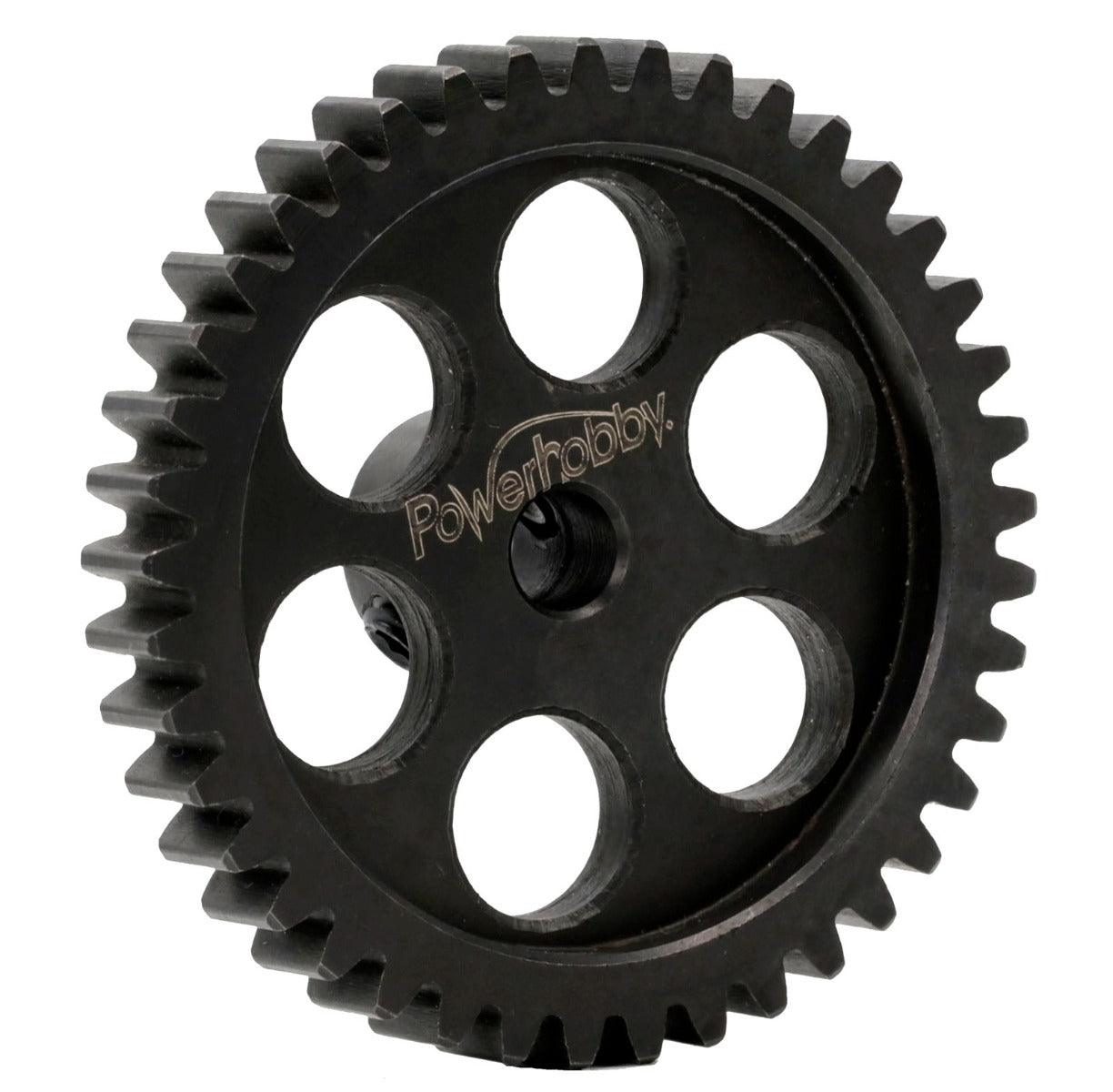 Powerhobby Hardened Steel 44T Mod1 5mm Pinion Gear Mod 1 Speed Run / Drag Racing - PowerHobby