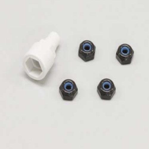 Kyosho MZW13BK Color Nylon Nut Black - PowerHobby